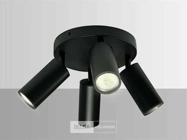 10 x ronde wandlamp gu10 – 4 draaibare – zwart – aluminium – ø200 mm – ip20 - afbeelding 3 van  6