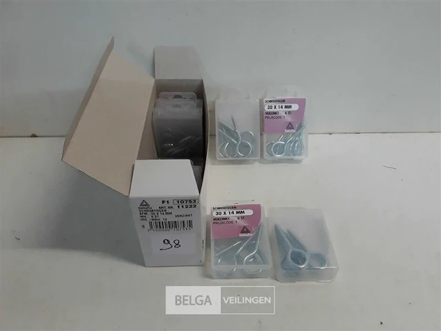 10 x schroefoog gesloten oog 30 mm 6 stuks - afbeelding 1 van  3
