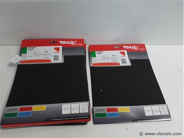 10 x schuurpapier k 120 3 vellen linnen - afbeelding 1 van  2