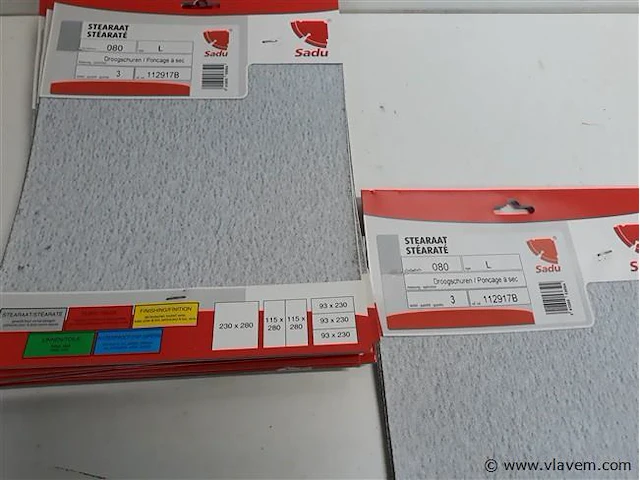 10 x schuurpapier k 80 3 vellen - afbeelding 2 van  2