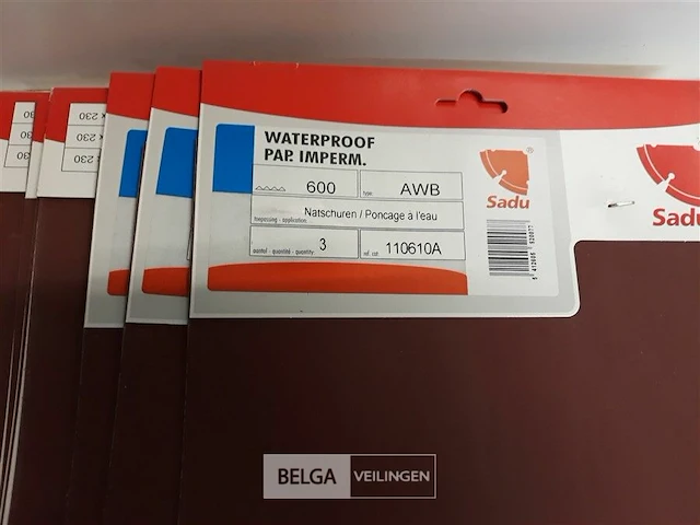 10 x schuurpapier waterproof k 600 3 vellen - afbeelding 3 van  3