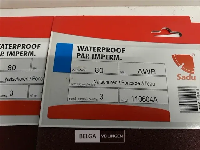 10 x schuurpapier waterproof k 80 3 vellen - afbeelding 3 van  3