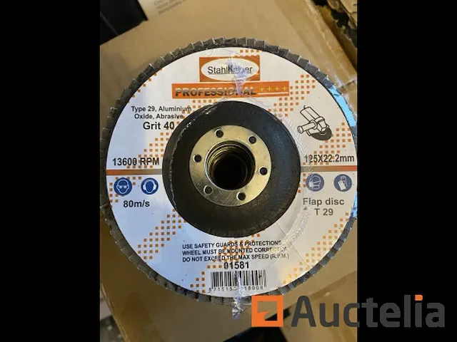 10 x slijpschijf lammellenschijf 125x22mm, metaal, grit 40 - afbeelding 1 van  2