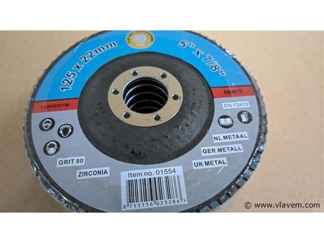 10 x slijpschijf lammellenschijf 125x22mm - afbeelding 1 van  3