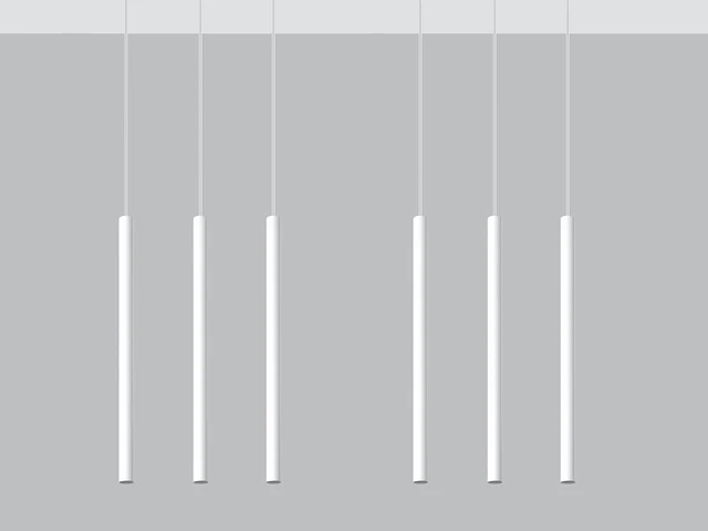 10 x solo tube slim design hanglamp wit - afbeelding 1 van  8
