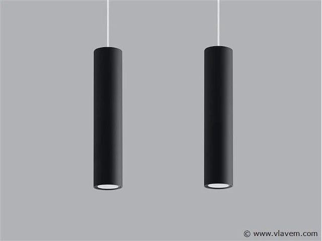 10 x solo tube slim design hanglamp zwart - afbeelding 1 van  11