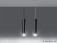 10 x solo tube slim design hanglamp zwart - afbeelding 2 van  11