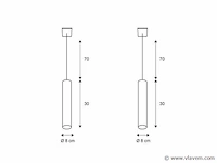 10 x solo tube slim design hanglamp zwart - afbeelding 3 van  11