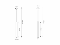 10 x solo tube slim design hanglamp zwart - afbeelding 11 van  11
