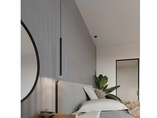 10 x solo tube slim design hanglamp zwart - afbeelding 3 van  8