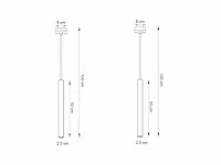10 x solo tube slim design hanglamp zwart - afbeelding 6 van  8