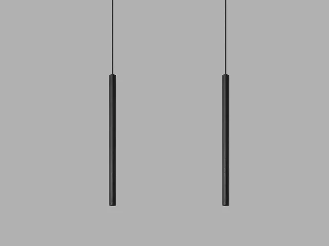 10 x solo tube slim design hanglamp zwart - afbeelding 7 van  8