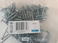 10 x spaanplaatvijzen wit verzinkt 4 x 30 mm 120 stuks kruiskop pz - afbeelding 3 van  3