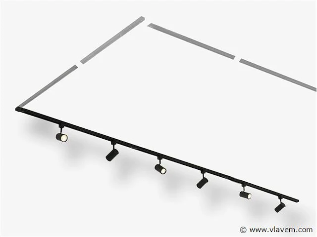 10 x spanningsrails set 100 mat zwart - afbeelding 7 van  8