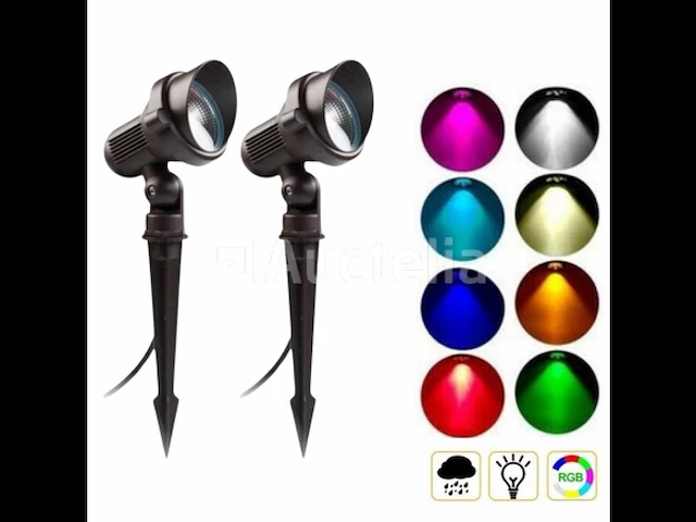 10 x spikespot - rgb - ip54 - waterdicht - afbeelding 4 van  4