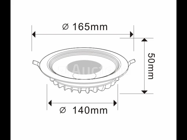 10 x spot cob 15w - led - inbouw - rond - 3000k (warm wit) - afbeelding 5 van  5