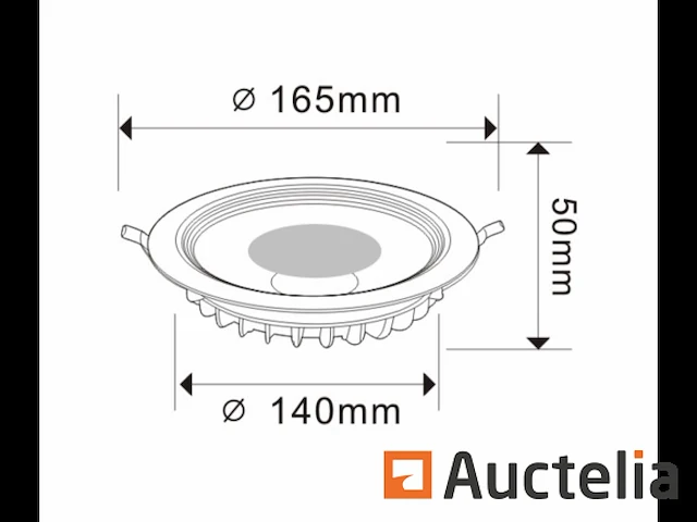 10 x spot cob 15w - led - inbouw - rond - 3000k (warm wit) - afbeelding 3 van  5