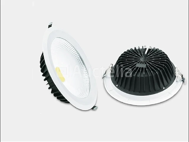 10 x spot cob 30w - led - inbouw - rond - 3000k (warm wit) - afbeelding 2 van  4