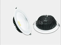 10 x spot cob 30w - led - inbouw - rond - 3000k (warm wit) - afbeelding 2 van  4