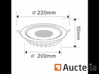 10 x spot cob 30w - led - inbouw - rond - 3000k (warm wit) - afbeelding 3 van  4