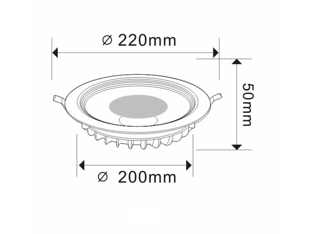 10 x spot cob 30w - led - inbouw - rond - 3000k (warm wit) - afbeelding 5 van  5