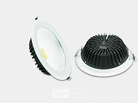 10 x spot cob 30w - led - inbouw - rond - 3000k (warm wit) - afbeelding 3 van  5
