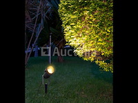 10 x spot met punt buiten – gu10 – ip54 waterdicht – aluminium – zwart - afbeelding 1 van  5