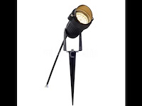 10 x spot met punt buiten – gu10 – ip54 waterdicht – aluminium – zwart - afbeelding 2 van  5