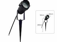 10 x spot met punt buiten – gu10 – ip54 waterdicht – aluminium – zwart - afbeelding 4 van  5