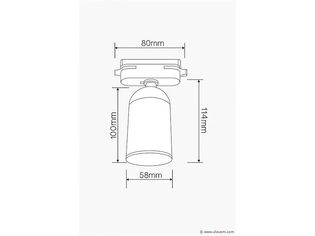 10 x spot op orientable gu10 – wit – eenfase – ø58x80x114 mm – ip20 - afbeelding 5 van  5