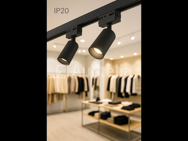 10 x spot op richtbare rail gu10 – zwart – eenfase – ø58x80x114 mm – ip20 - afbeelding 3 van  5