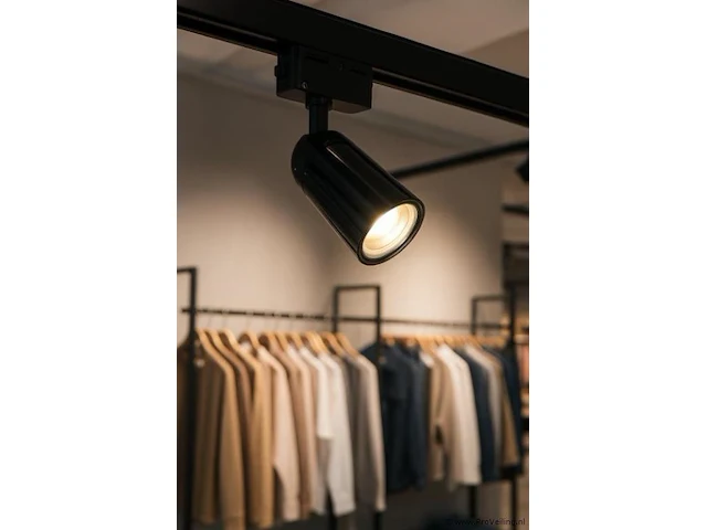 10 x spot op richtbare rail gu10 – zwart – eenfase – ø58x80x114 mm – ip20 - afbeelding 2 van  5
