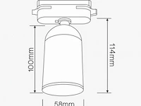 10 x spot op richtbare rail gu10 – zwart – eenfase – ø58x80x114 mm – ip20 - afbeelding 5 van  5