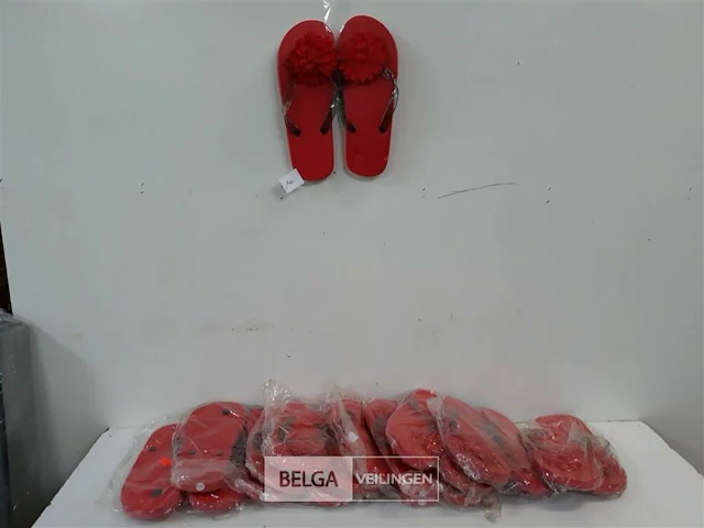 10 x teenslippers rood 38/39 - afbeelding 1 van  3
