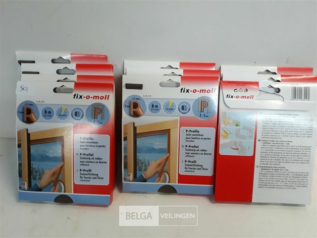 10 x tochtband bruin 9x5,5 mm 6 m - afbeelding 1 van  3