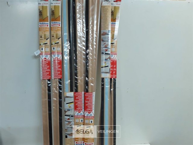 10 x tochtborstel zelfklevend hout kleur - afbeelding 2 van  3