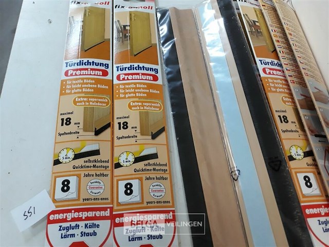 10 x tochtborstel zelfklevend hout kleur - afbeelding 3 van  3