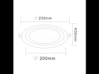 10 x tweekleurig led-paneel – blauw/wit – 24w (18w + 6w) – aan/uit – binnen – smd – 245 mm - afbeelding 3 van  5