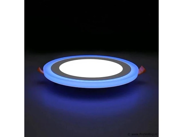 10 x tweekleurig led-paneel – blauw/wit – 24w (18w + 6w) – aan/uit – binnen – smd – 245 mm - afbeelding 1 van  5