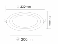10 x tweekleurig led-paneel – blauw/wit – 24w (18w + 6w) – aan/uit – binnen – smd – 245 mm - afbeelding 3 van  5