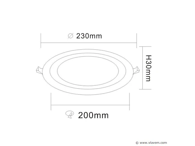 10 x tweekleurig led-paneel – blauw/wit – 24w (18w + 6w) – aan/uit – binnen – smd – 245 mm - afbeelding 3 van  5