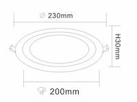 10 x tweekleurig led-paneel – blauw/wit – 24w (18w + 6w) – aan/uit – binnen – smd – 245 mm - afbeelding 3 van  5