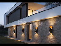 10 x tweerichtings led wandlamp – 2x3w – 3500k neutraal wit – zwart – ip54 (sw-35) - afbeelding 1 van  4