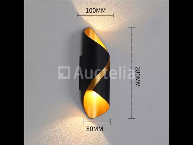 10 x tweerichtings led wandlamp – 2x3w – 3500k neutraal wit – zwart – ip54 (sw-35) - afbeelding 3 van  4