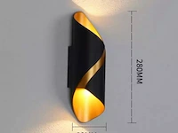 10 x tweerichtings led wandlamp – 2x3w – 3500k neutraal wit – zwart – ip54 (sw-35) - afbeelding 3 van  3