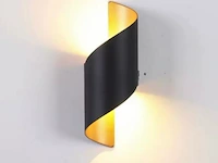 10 x tweerichtings led wandlamp – 2x3w – 3500k neutraal wit – zwart/goud – ip54 (sw-34) - afbeelding 5 van  5