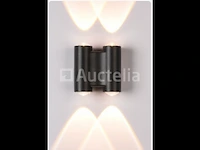 10 x tweeweg led wandlamp – 4w – 3500k – ip54 – zwart – sw-47-2 - afbeelding 1 van  3