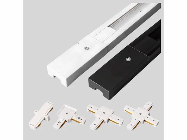 10 x verbinding vorm x voor 1-fase 2-draden railsysteem (mat wit) - afbeelding 2 van  2