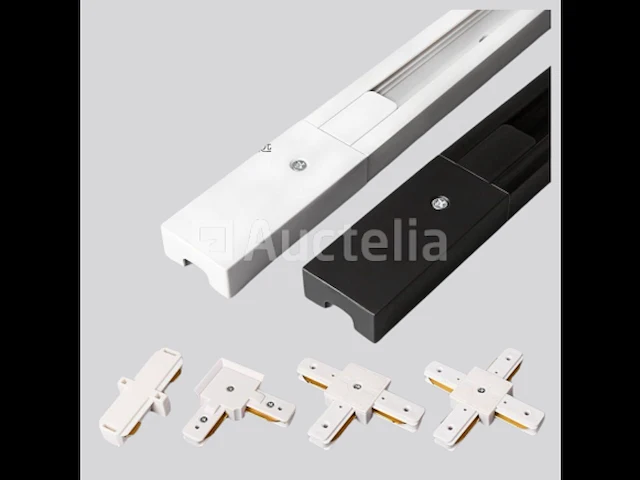 10 x verbinding vorm x voor 1 fase 2 draden railsystem wit - afbeelding 1 van  2