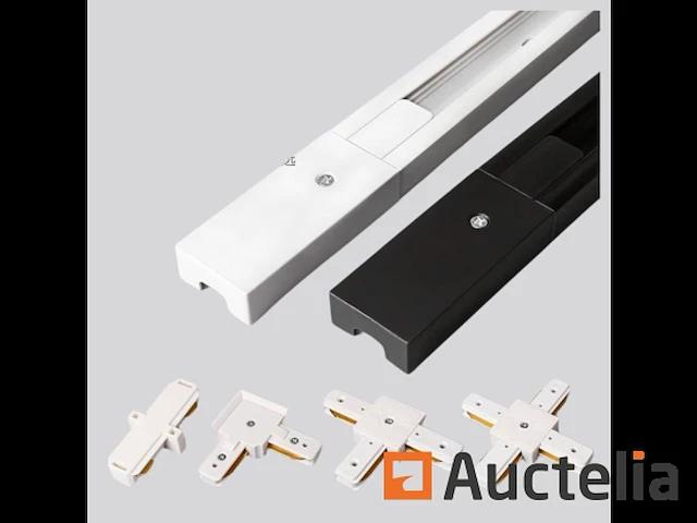 10 x verbinding vorm x voor 1 fase 2 draden railsystem wit - afbeelding 1 van  2